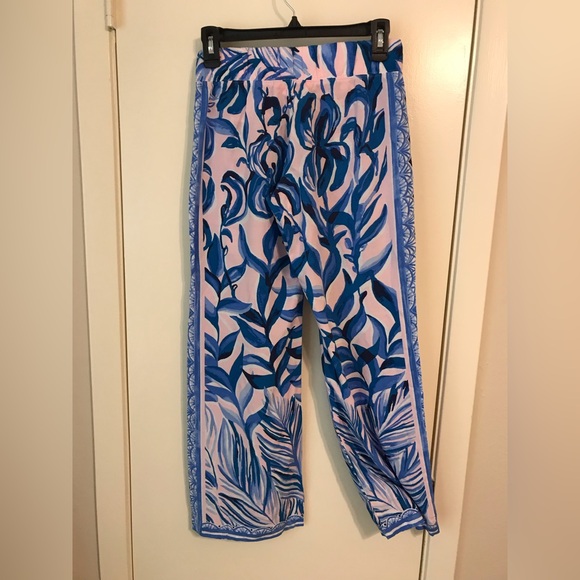 Lilly Pulitzer Bal Harbour Palazzo Pink Tropics Pants - Picture 5 of 12